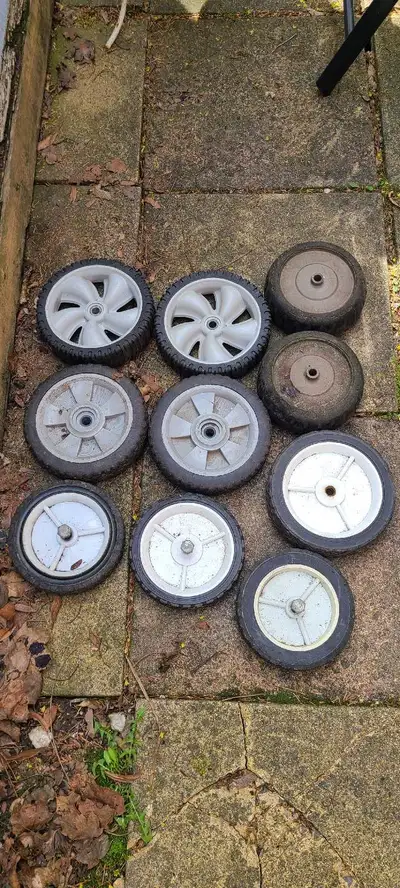 PENDING PICK-UP Lawnmower Wheels - Take All - FREE, View more