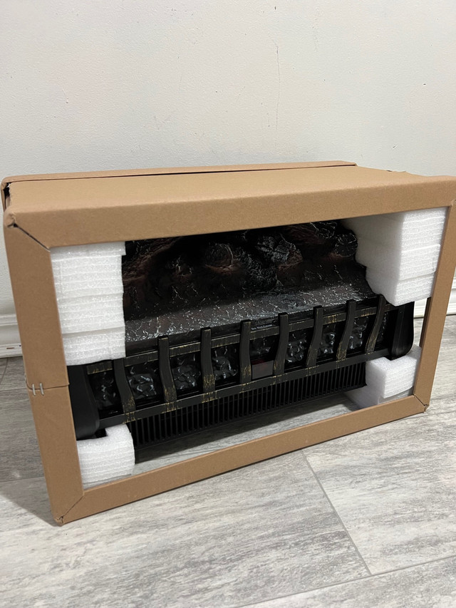 REALISTIC Electric Fireplace Log Set Heater with Glowing Ember in Fireplace & Firewood in London - Image 2