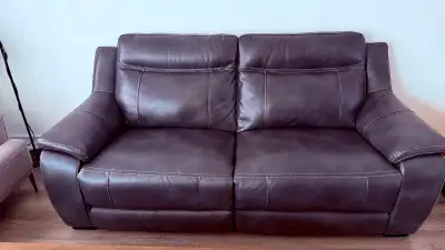 Premium Genuine Leather 3-Seater Sofa | The Brick, View more