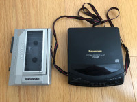 Panasonic RQ-350 Cassette Recorder Player + SL-NP1 XBS CD Player