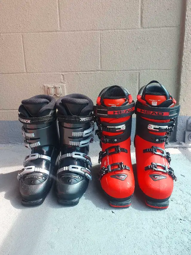 Nordica ski Boots black(27~27.5cm) white(24~24.5)Tecnica(21~21.5 in Ski in City of Montréal - Image 2
