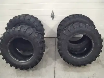 Pro Armor X-TERRA tires. 2@ 27x11x14 and 2@ 27x9x14. These gently used tires came off a Polaris Rang...