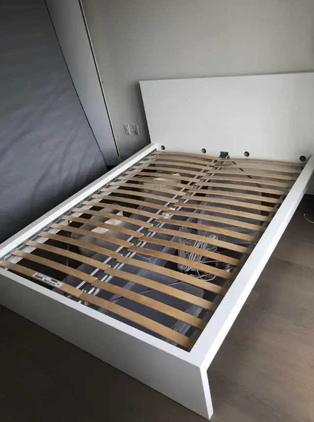 IKEA Full size white bed frame