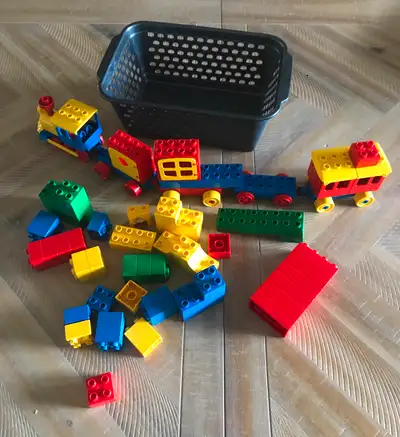 Lego Duplo Town Train Building Blocks - Bright vibrant colored durable blocks - For Toddlers 1.5 and...
