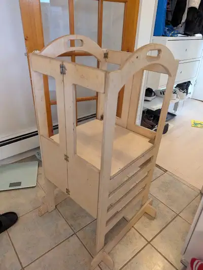 Foldable learning tower handmade by JL Woodworking, View more