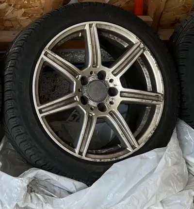 Selling 4 of 17-inch AWS aluminum alloy rims with Michelin X-ICE tires. Set of 4 rims and tires came...