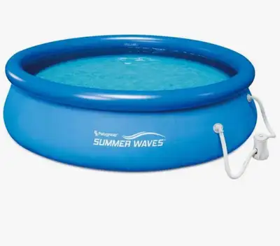 10ft Inflatable Above Ground Pool with Filter Pump and chemicals, View more