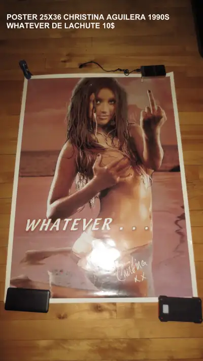 POSTER 25X36 CHRISTINA AGUILERA 1990S WHATEVER ET GWEN STEPHANI, View more