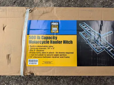 Motorcycle/ dirtbike 2in hitch hauler. New in box. Priced under retail value.
