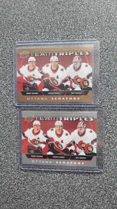Team Triples Ottawa Senators 2 Carte Hockey Card, View more