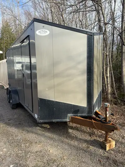 2022 Action 7x16 enclosed trailer. Extra height. Ramp door. Spare tire. Track system on walls. Floor...