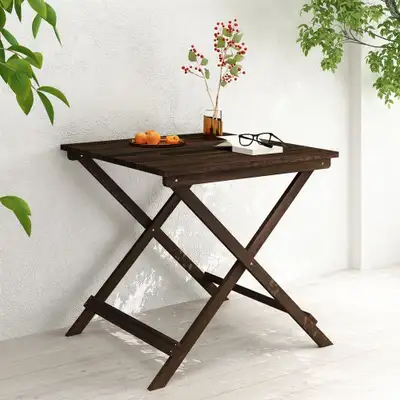 New Sydney Wood Folding Patio Table- (Golden & Espresso), View more