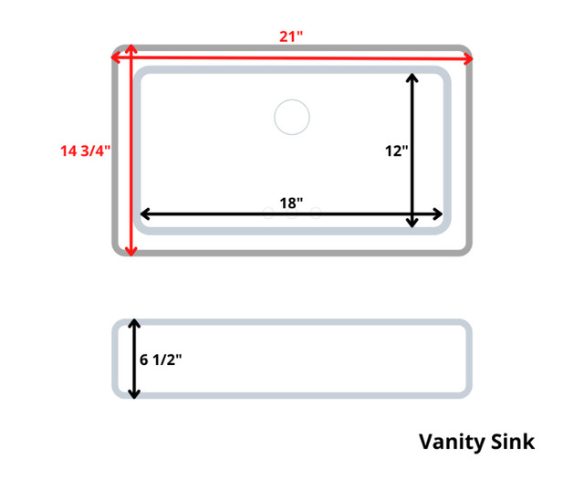 New Vanity Sink - Sale!!! *Sink only in Plumbing, Sinks, Toilets & Showers in Edmonton - Image 4