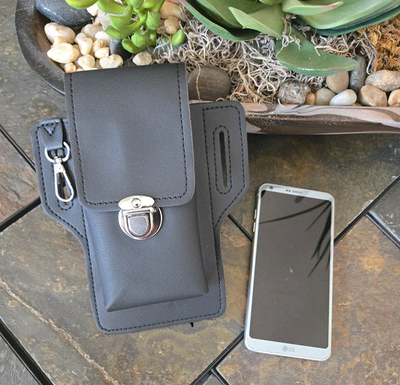 CELL PHONE DUAL POUCH HOLSTER NEW (BLACK), View more