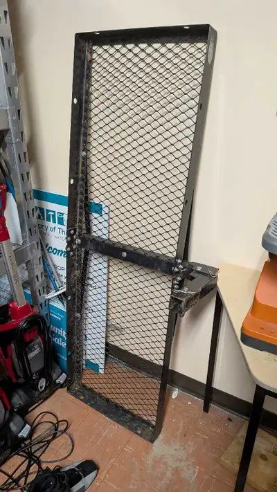 Steel cargo cage carrier for 1.75" vehicle hitch Measures 19.5 x 61" with a two inch lip to contain...