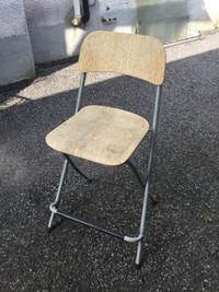 FRANKLIN Ikea Bar Stool with Backrest, Foldable and Foot Rest