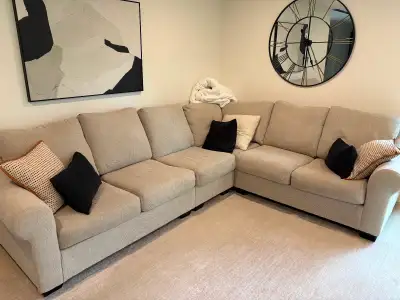 Ashley’s furniture sectional couch., View more