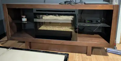 TV stand with electric fireplace, View more