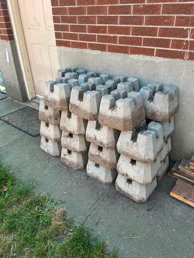 Concrete deck blocks., View more