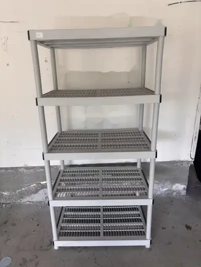 Grey 5-Tier Plastic Storage Shelf, View more