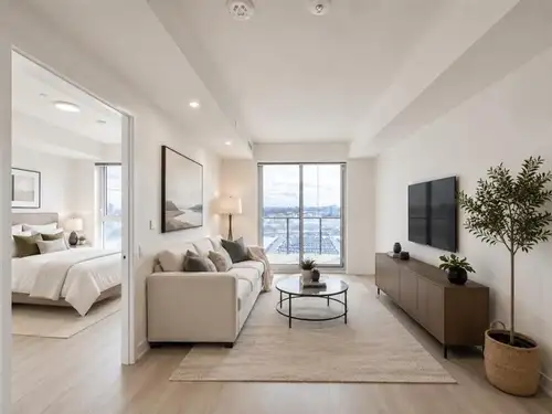 Welcome to this sleek and modern 1-bedroom, 1-bathroom condo, located in a stunning, two-year-old bu...