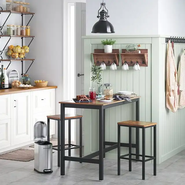 Kitchen Breakfast Bar Stool with Footrest, Industrial in Living  in Chairs & Recliners in Markham / York Region - Image 6