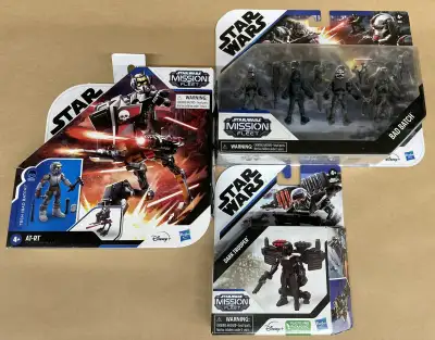 Star Wars Mission Fleet Bad Batch AT-RT Dark Trooper 3 Item Lot, View more