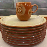 Denby Fire Plates and Mugs