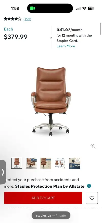 LaZBoy office chair brown, View more