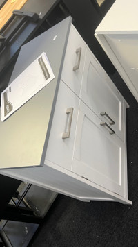 Freestanding Bathroom Cabinet, Storage Cupboard with 2 Drawers, 