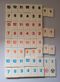 Original Rummikub Board Game 1980 Replacement Tiles