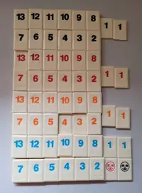 Original Rummikub Board Game 1980 Replacement Tiles