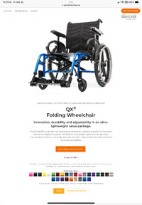 Quickie QX Folding Wheelchair