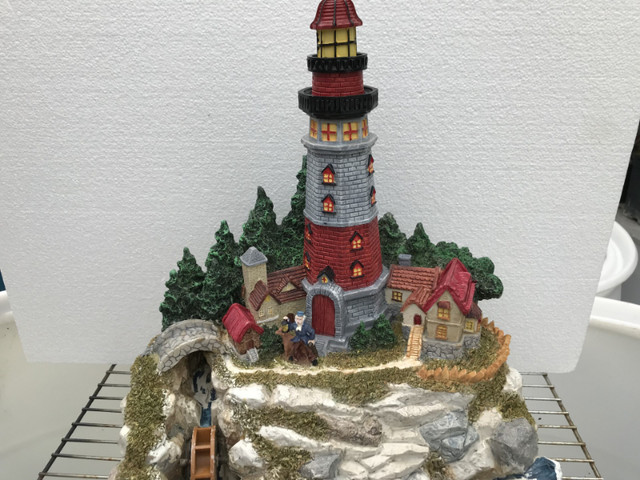 Large Tabletop Lighthouse & Village Water Fountain in Hobbies & Crafts in Winnipeg - Image 3