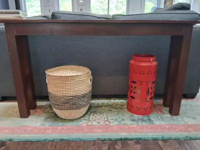 Handcrafted Solid Wood Console Table – $150, View more
