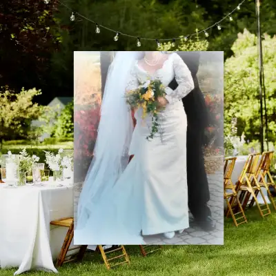 CHIC DEMURE WEDDING DRESS, View more