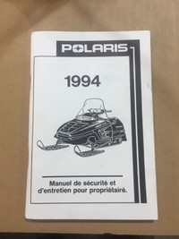 Manuel pour Moto neige Polaris 1994