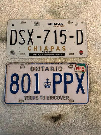 license plates - Mexico and Canada, View more