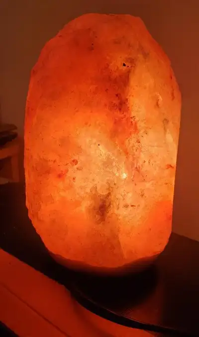 Himalayan Salt Lamp - oval shape - dimmable, View more
