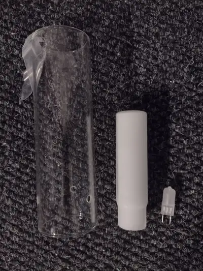 Abat-jour en verre transparent OD 2.25'' x 7.5'' lampe de chevet, View more