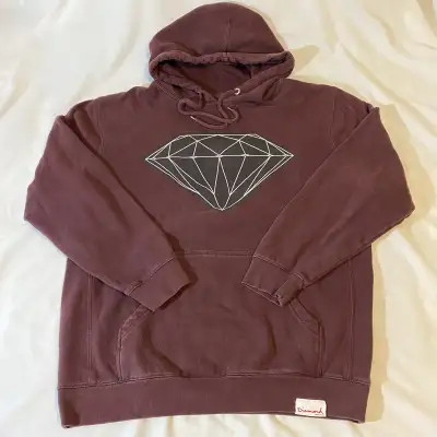 Diamond Supply Co. Hoody Sweatshirt Mens Large Graphic Burgundy, View more
