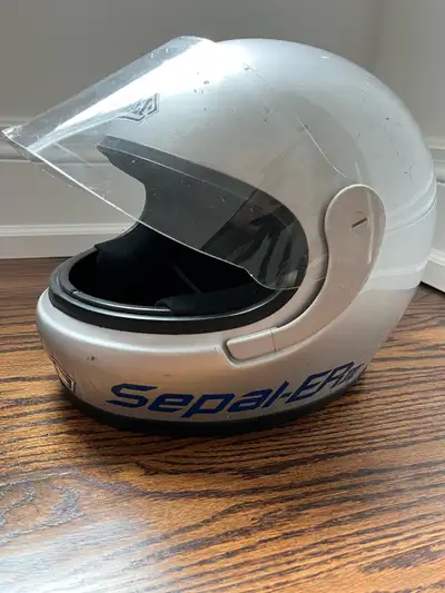 This Shoei ER-III vintage motorcycle helmet, made in Japan, is a rare find for collectors, featuring...