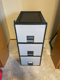 Three Stakable Filing Drawers