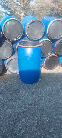 Barrels plastic  55 gallons   food grad