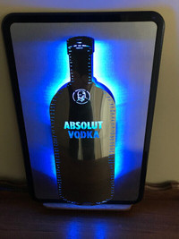 Vintage Absolut Vodka Neon Bar Sign Excellent Condition