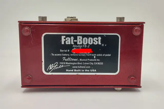 Fulltone Fat-Boost FB-2 Guitar Pedal *Missing 1 Screw in Amps & Pedals in Windsor Region - Image 7