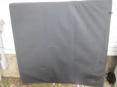 Tonneau Cover: 69.5 inches wide, 6 feet long, three fold, soft canvas. Quick install, tighten one sc...