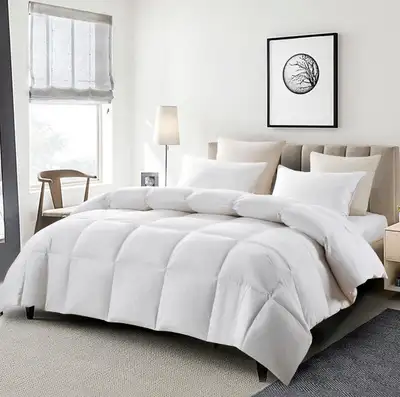 Serta Goose Feather Down Fiber Cotton Comforter King Size, View more