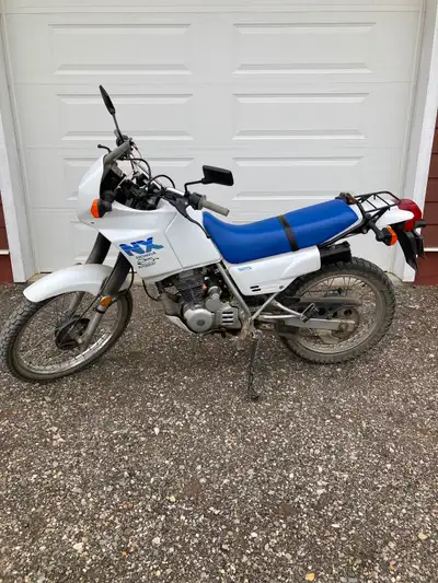 In good shape. Road worthy dual sport bike. Great for beginners. Everything works. Tons of spare par...