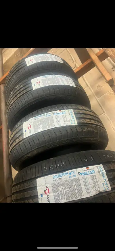 20555R16 BRAND NEW SET OF 4 MILLER BRAND